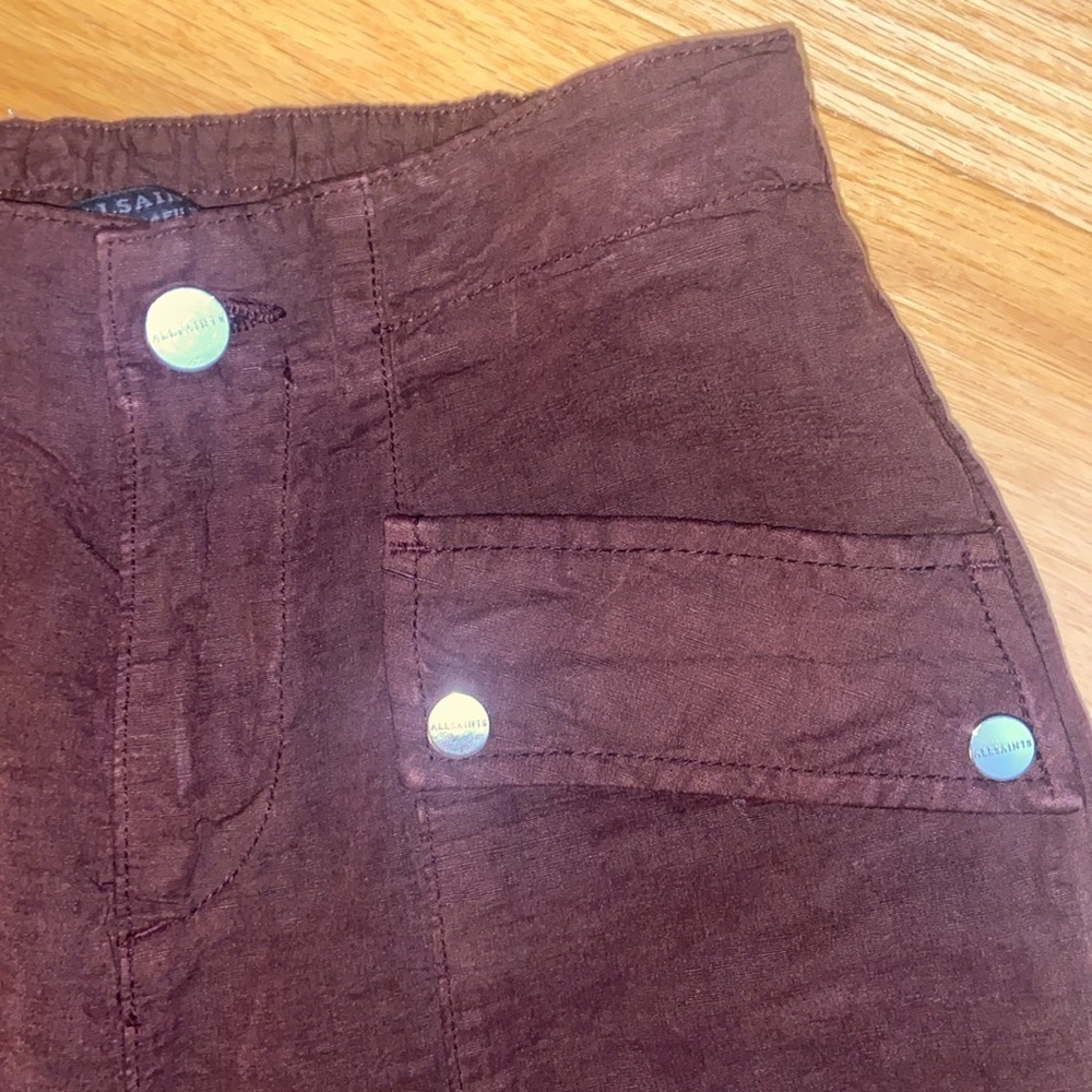 NWOT Val High-Rise Cargo Linen Blend Pants size US 4 - Picture 8 of 14